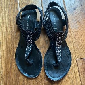 Black Madden girls sandals